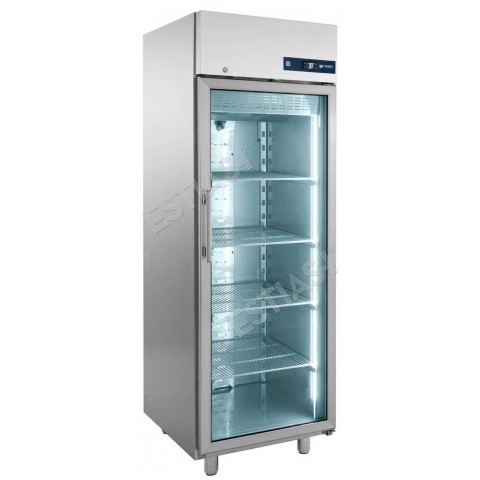 Refrigerated display case with glass door