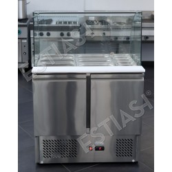 Refrigerated saladette 90cm with 2 doors