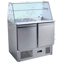 Refrigerated saladette 90cm with 2 doors