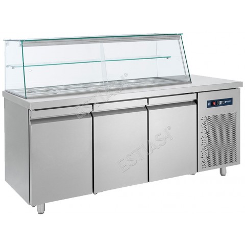 Refrigerated sandwich prep display 185cm