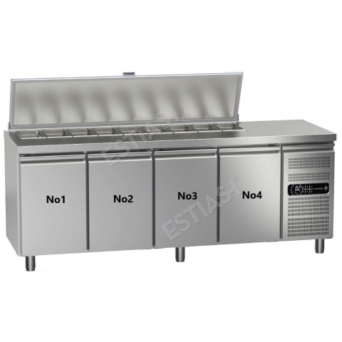 Ψυγείο πάγκος σαλατών 220x70εκ GN 1/1 GINOX
