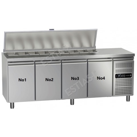 Refrigerated salad bar 220x70cm GINOX