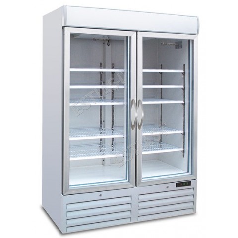 Upright double glass door display freezer TECFRIGO