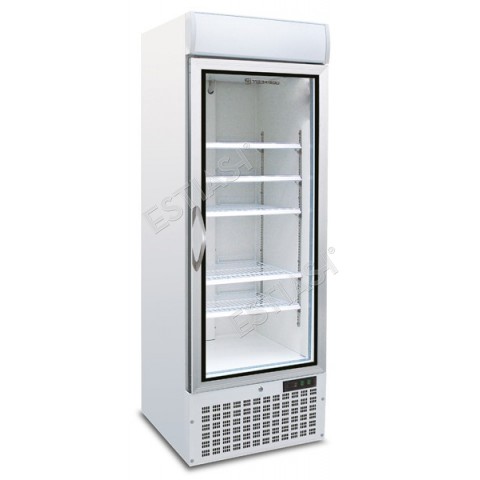 Upright single glass door static display freezer TECFRIGO