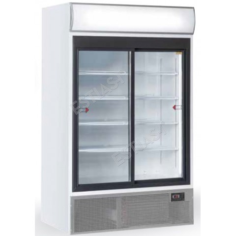 Upright drink cooler double sliding door TKG 1000S COOLHEAD