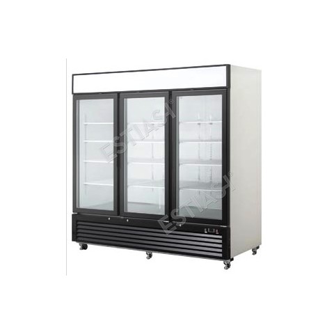 Refrigerated display case 208cm with 3 hinged doors