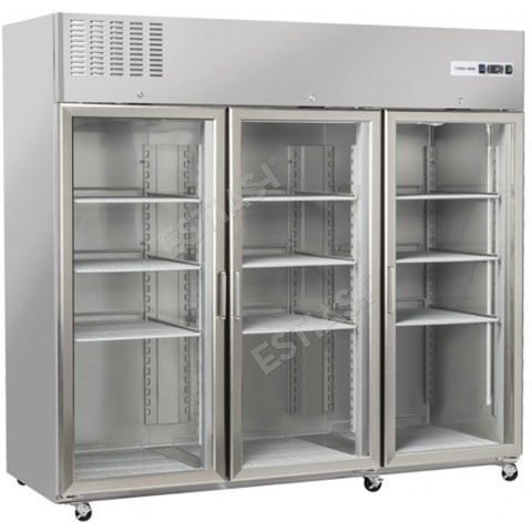 Stainless steel triple door refrigerated cabinet for GN 2/1 COOLHEAD