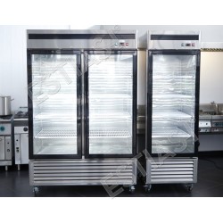 Stainless steel refrigerated display case 138cm