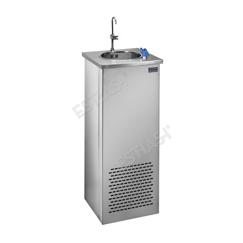 K103 inox water cooler with basin for 350 glasses/h
