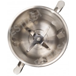 Inox container and blades