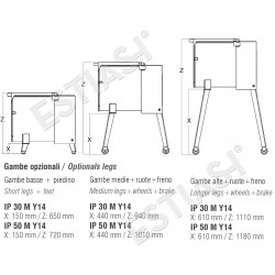 Dimensions with legs