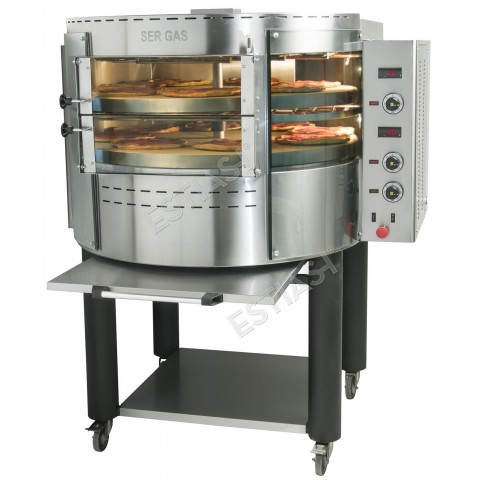 Commercial rotary electric pizza oven RPE2 SERGAS