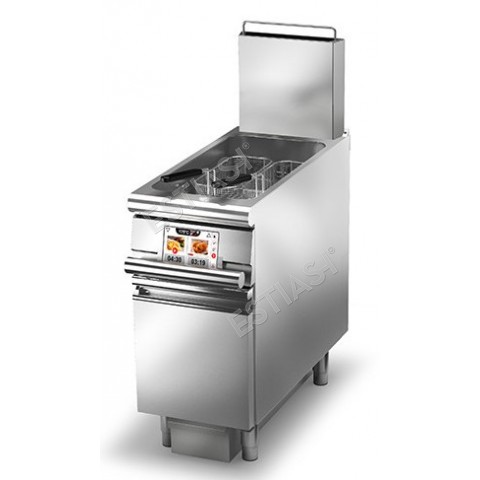Commercial gas fat deep fryer with basket lifting system Baron Q90FREV/G423