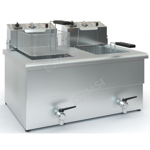 Commercial double fryer 10Lt 380V TZETHAN