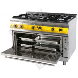 SERGAS FC6FLS7 professional gas range with 6 burners and wide oven
