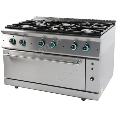 SERGAS FC6FLS9 professional gas range with 6 burners and wide oven