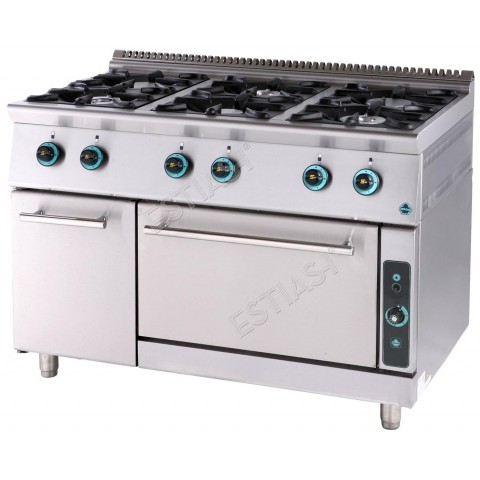Επαγγελματική κουζίνα αερίου 6 εστιών με φούρνο FC6FS7 SERGAS
