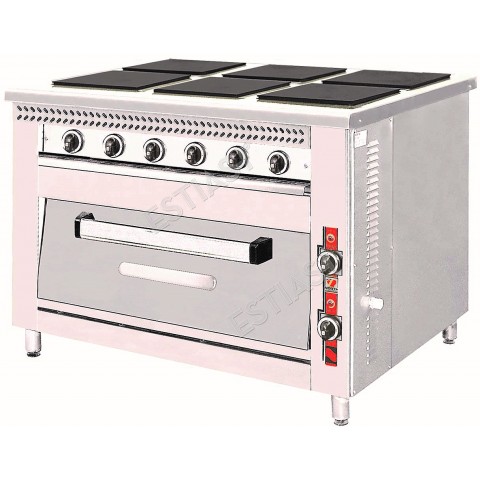 NORTH F80E6 professional electric range with 6 hobs