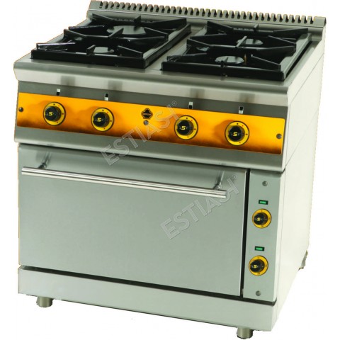 Επαγγελματική κουζίνα ηλεκτρική με 4 εστίες αερίου FC4GFES7 SERGAS