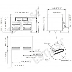 Ice bin 1068Kg UBH2250 SCOTSMAN