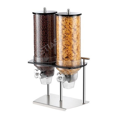 Cereals dispenser in inox stand