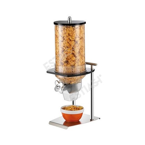 Cereals dispenser in inox stand