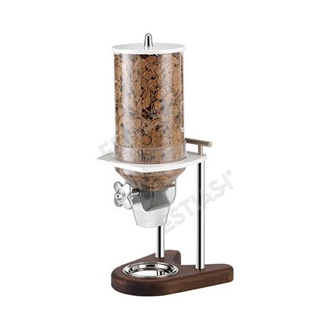 Cereals dispenser in wooden stand