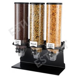 3 tanks cereal dispenser with steel base