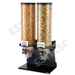 2 tanks cereal dispenser with steel base