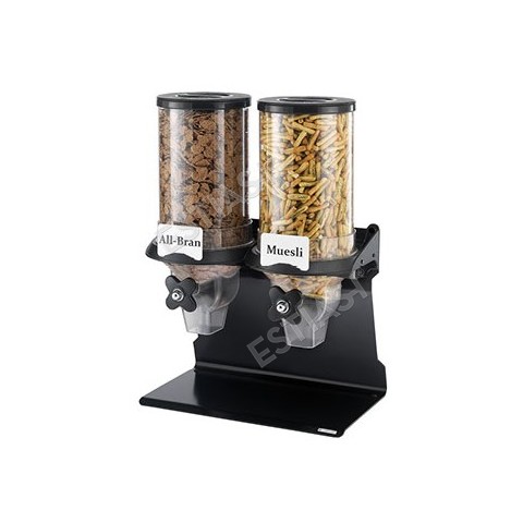 2 tanks cereal dispenser with steel base