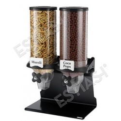 2 tanks cereal dispenser with steel base