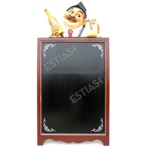 Wall hanging wooden menu board C414