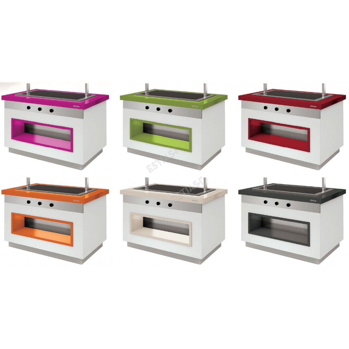 Heated salad bar 4 GN 170cm INFRICO