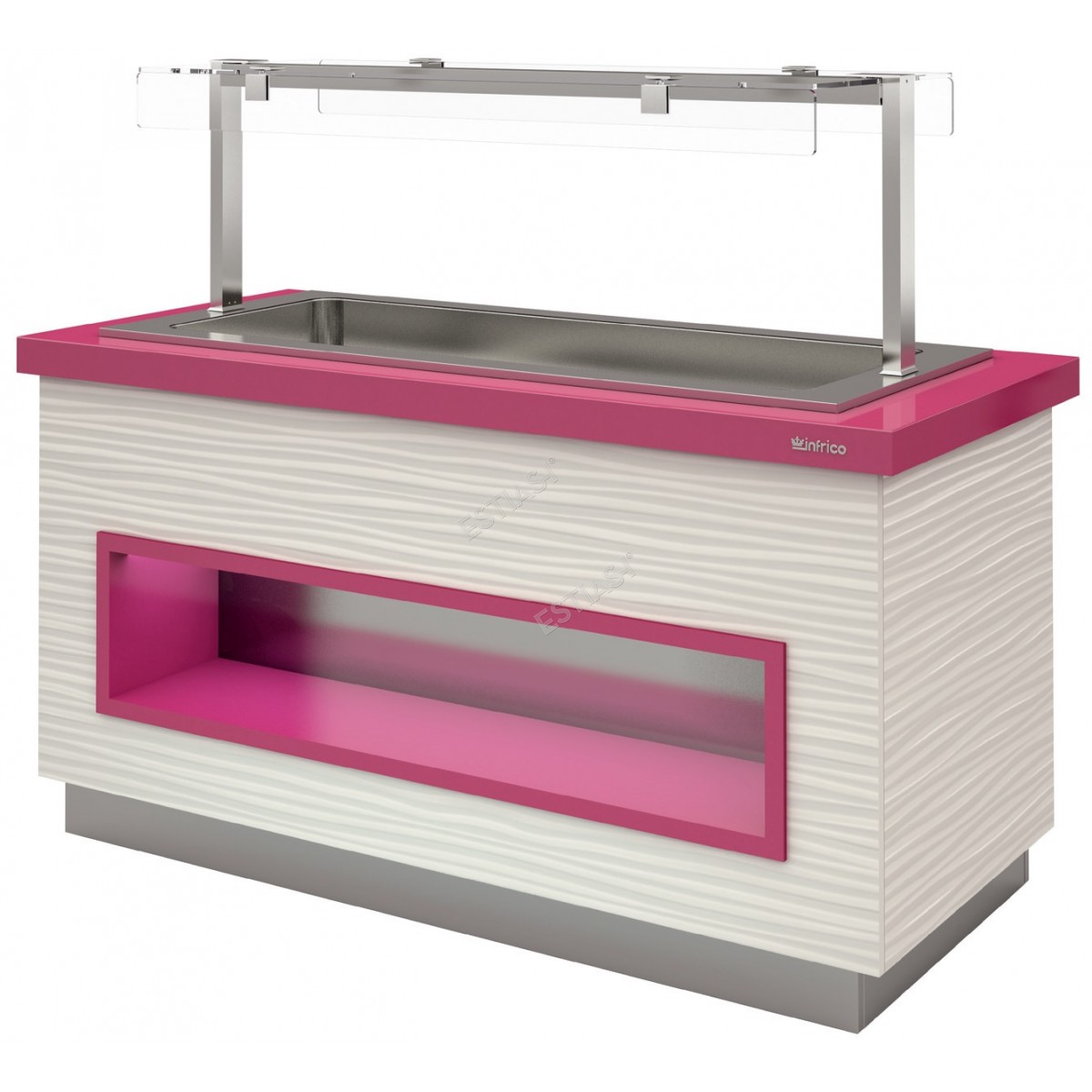 Heated salad bar 4 GN 170cm INFRICO