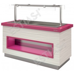 Heated salad bar 4 GN 170cm INFRICO