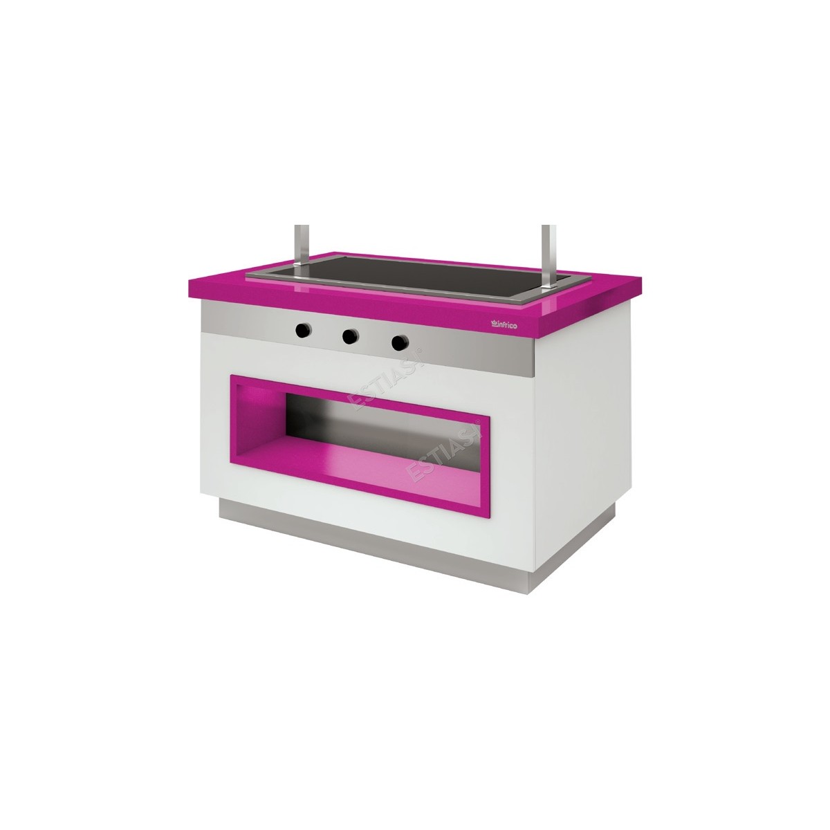 Heated salad bar 4 GN 170cm INFRICO