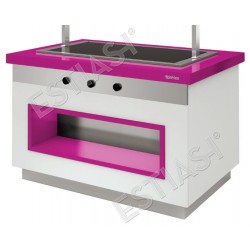 Heated salad bar 4 GN 170cm INFRICO