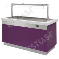 Heated salad bar 3 GN 140cm INFRICO