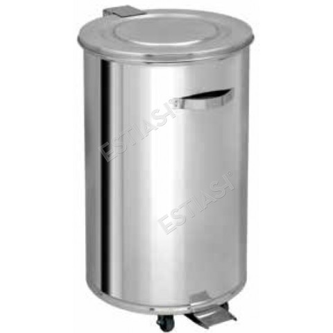 Stainless steel waste bin 50Lt