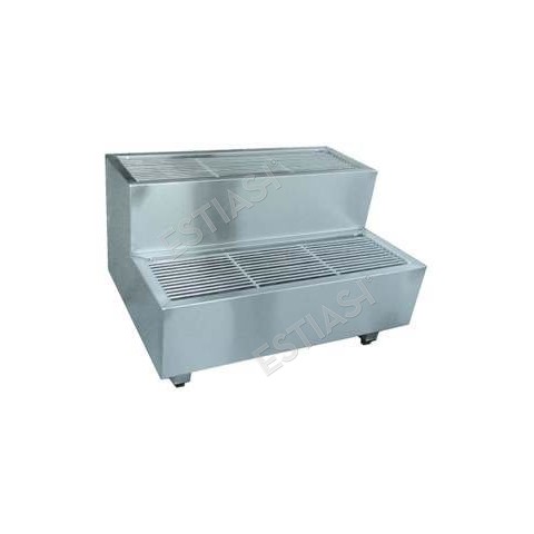 Countertop charcoal 2-deck grill 200cm