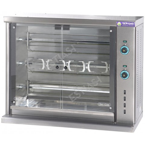 Electric chicken rotisserie with 3 spits SE3 SERGAS