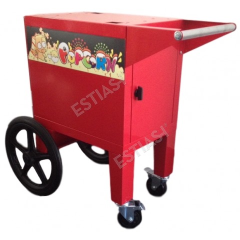 Pop corn popper cart