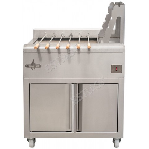 Commercial floor mounting grill with 6 skewers CHURRASCO GRILL