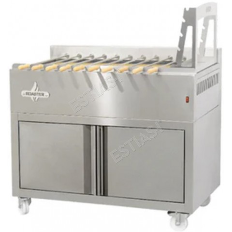 Commercial floor mounting grill with 9 skewers CHURRASCO GRILL