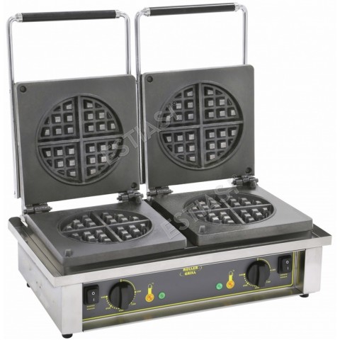 Commercial double waffle maker round mould Roller Grill