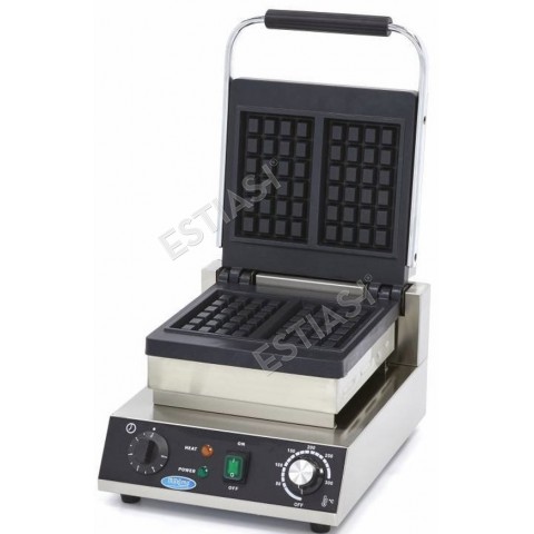 Single waffle maker for rectangular waffle