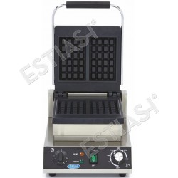 Single waffle maker for rectangular waffle