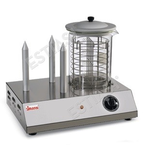 Hot dog steamer with 3 bun warmers