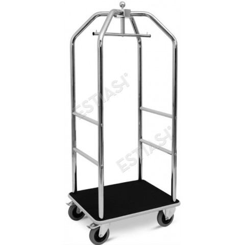 Chrome plated steel luggage trolley METALCARRELLI
