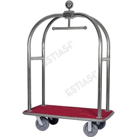 Stainless steel luggage trolley